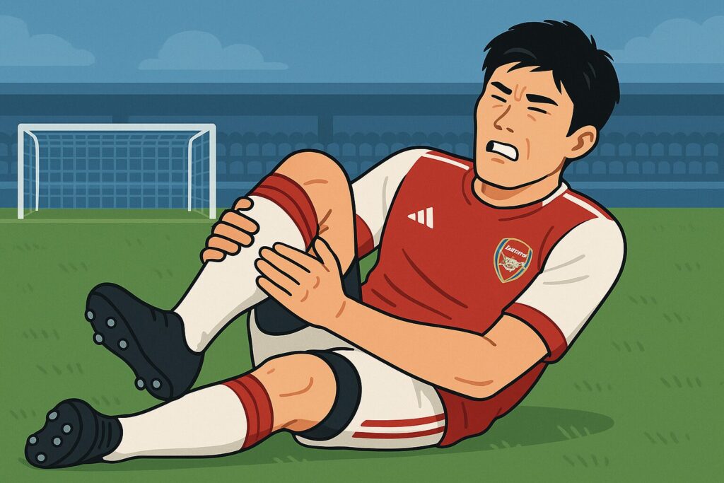 膝の怪我により離脱